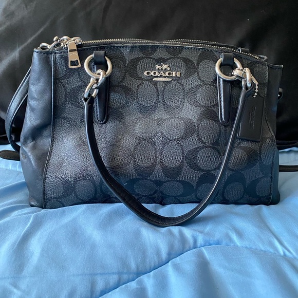 Coach Handbags - Coach Black Shoulder Bag with Signature Design